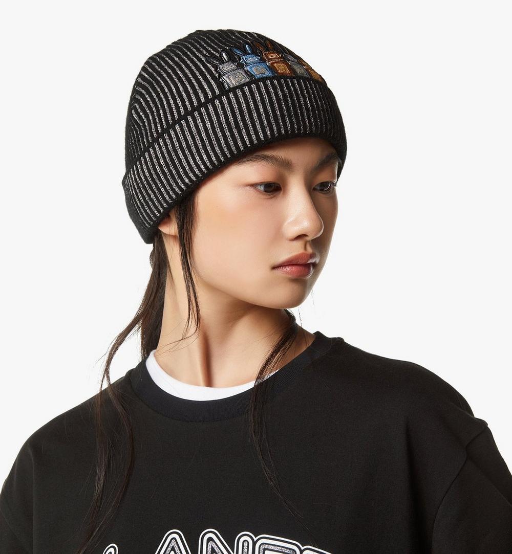 MEHGSMM01BK001-Rabot Beanie in Lurex Wool|BLACK