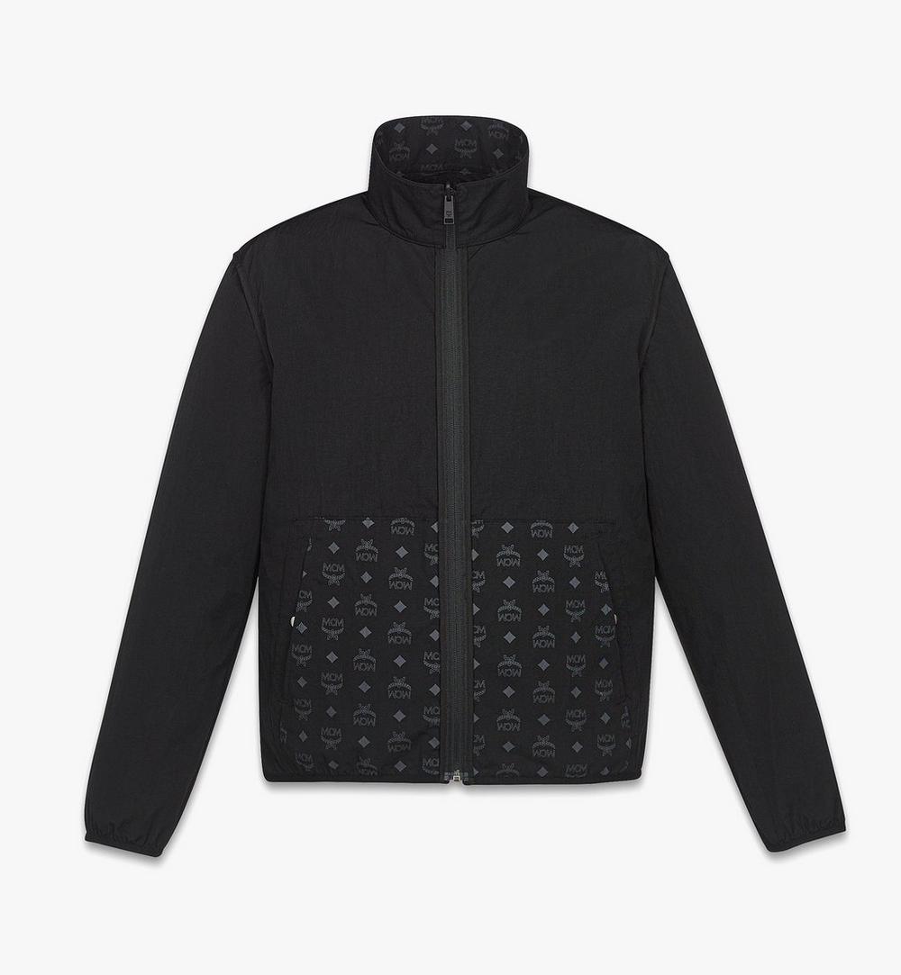 MHJFAMM05BK00S-Reversible Monogram Print Windbreaker in ECONYL®|Black