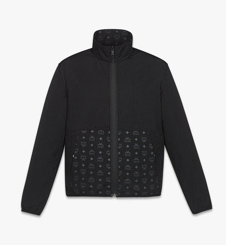 MHJFAMM05BK00S-Reversible Monogram Print Windbreaker in ECONYL®|Black