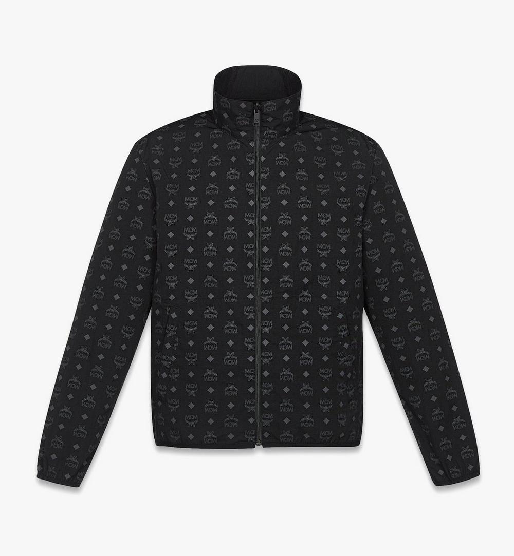 MHJFAMM05BK00L-Reversible Monogram Print Windbreaker in ECONYL®|Black