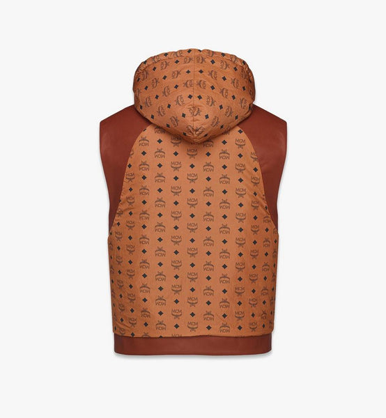 Reversible Vest in Lambskin and Monogram Nylon image 2