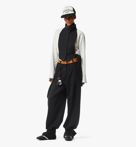 MFHGSMM01BW040-Ripstop Cotton Shirt|BLACK AND WHITE