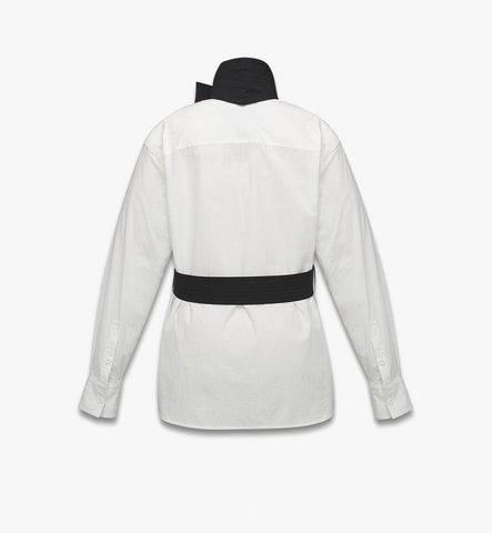 MFHGSMM01BW040-Ripstop Cotton Shirt|BLACK AND WHITE