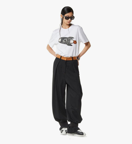 MHTGSMM02WT00L-Rocket T-Shirt in Organic Cotton|White