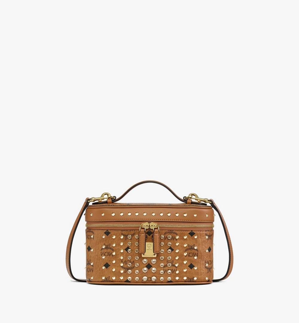 MWRGATA06CO001-Rockstar Vanity Case in Gold Crystal Visetos|Cognac