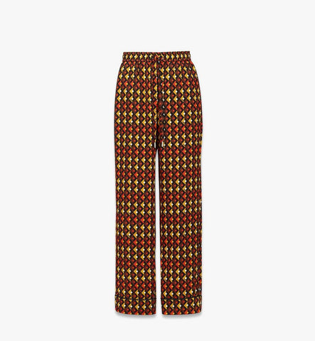 MFPGAMM05OQ038-Silk Pajama Pants|Orangeade