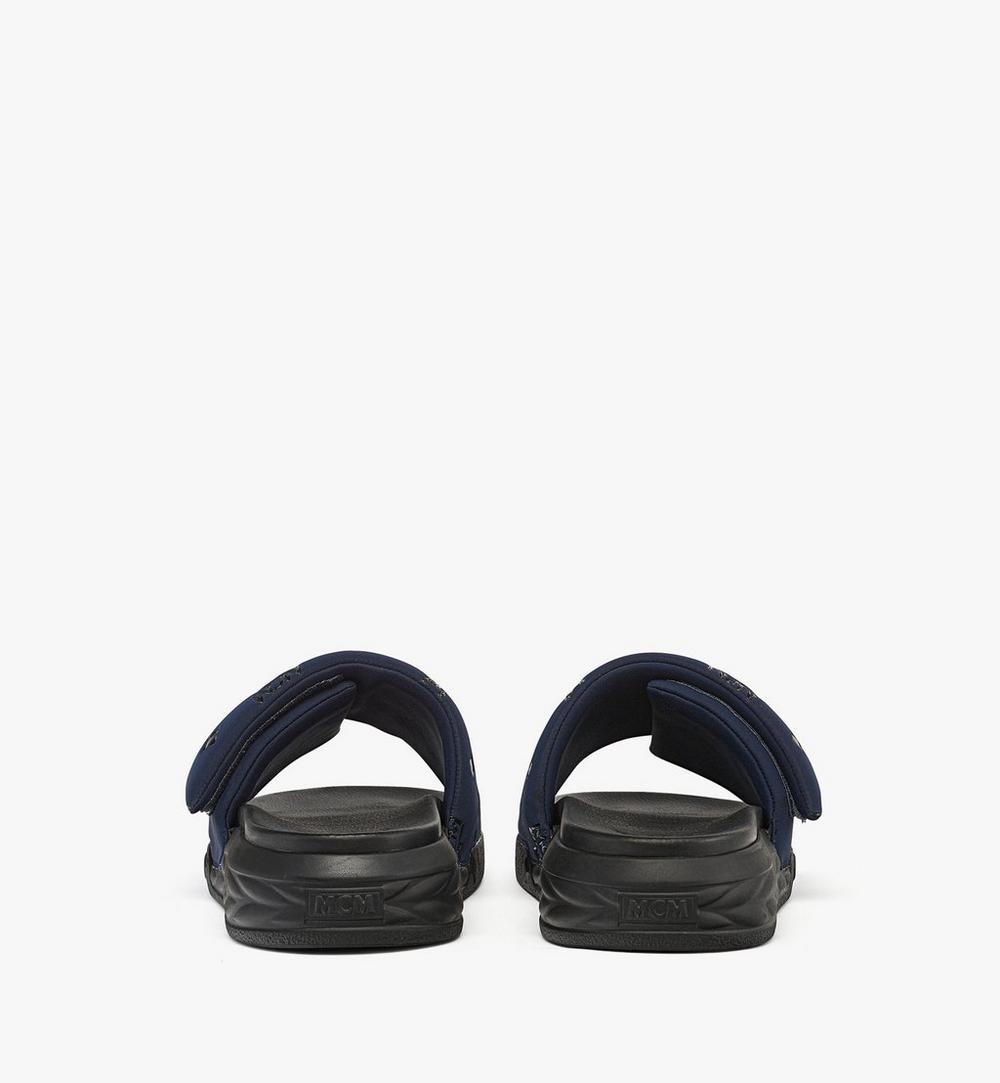 MEXFSMM03VC037-Slide Sandals in Monogram Neoprene|Navy Blazer