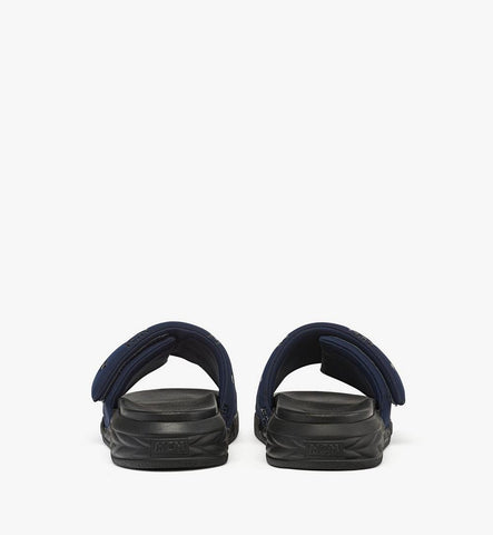 MEXFSMM03VC037-Slide Sandals in Monogram Neoprene|Navy Blazer