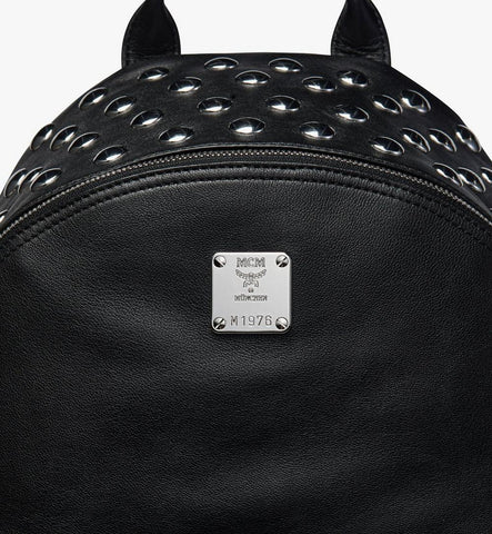 MMKGSVE05BK001-Stark Backpack in Galactic Gala Lamb Leather|BLACK