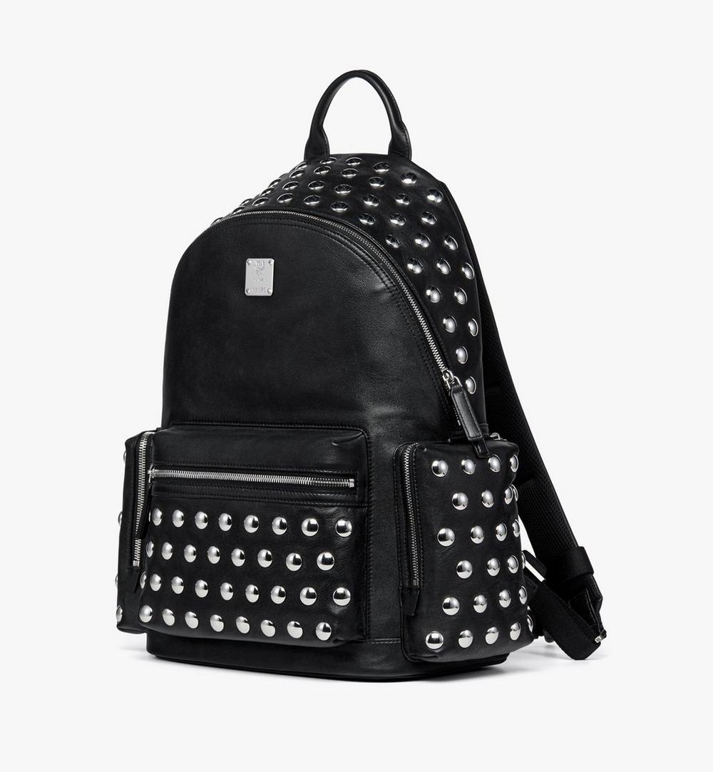 MMKGSVE05BK001-Stark Backpack in Galactic Gala Lamb Leather|BLACK