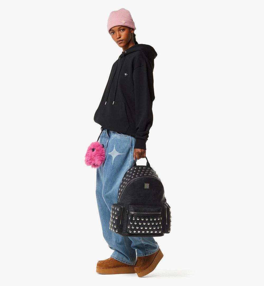 MMKGSVE05BK001-Stark Backpack in Galactic Gala Lamb Leather|BLACK