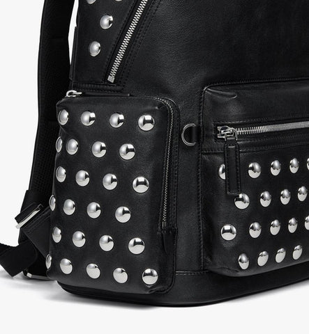 MMKGSVE05BK001-Stark Backpack in Galactic Gala Lamb Leather|BLACK