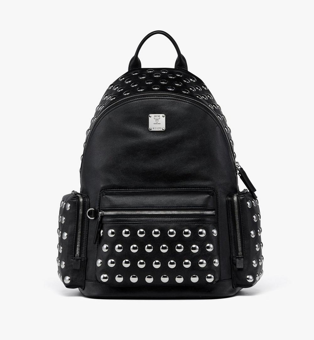 MMKGSVE05BK001-Stark Backpack in Galactic Gala Lamb Leather|BLACK