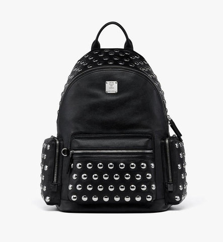 MMKGSVE05BK001-Stark Backpack in Galactic Gala Lamb Leather|BLACK