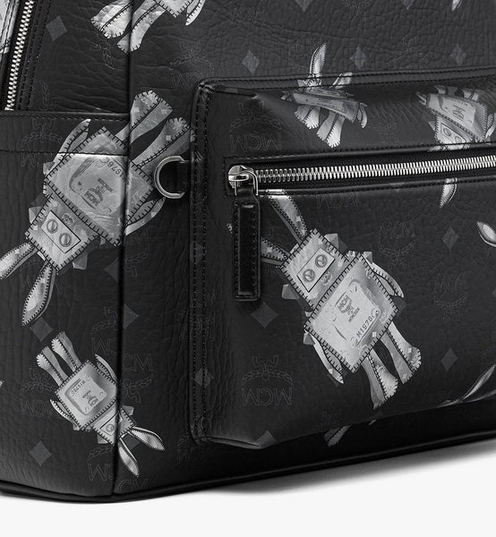 حقيبة ظهر ستارك من الجلد بنقشة فيسيتوس image 6