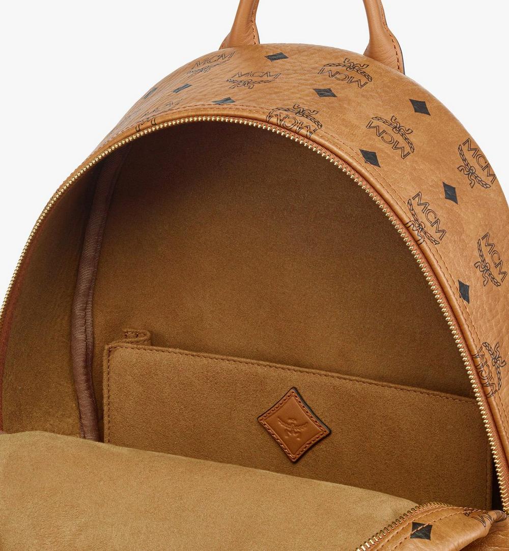 MMKGAVE07CO001-Stark Side Studs Backpack in Gold Crystal Visetos|Cognac