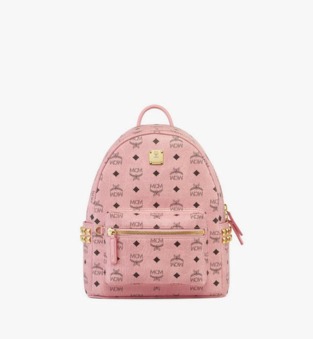 MMKEAVE15PZ001-Stark Side Studs Backpack in Visetos|SOFT PINK