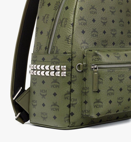 MMKGSVE01K8001-Stark Side Studs Backpack in Visetos|Khaki Moss