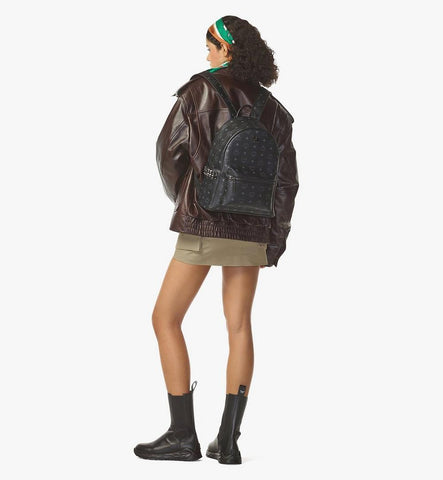 MMKEAVE14BK001-Stark Side Studs Backpack in Visetos|BLACK