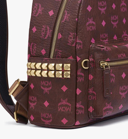 MMKGSVE034B001-Stark Side Studs Backpack in Visetos|Cinnamon
