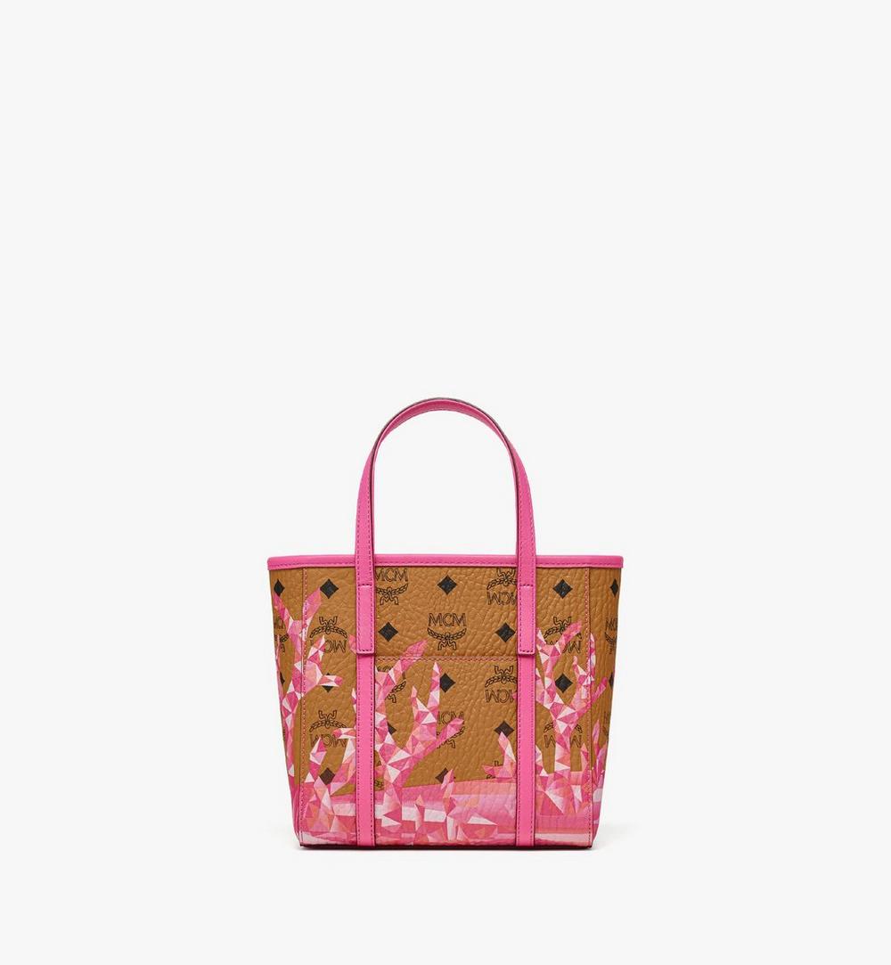 MWPFSMT01Q1001-Toni Top-Zip Shopper in Cubic Coral Visetos|SANGRIA SUNSET