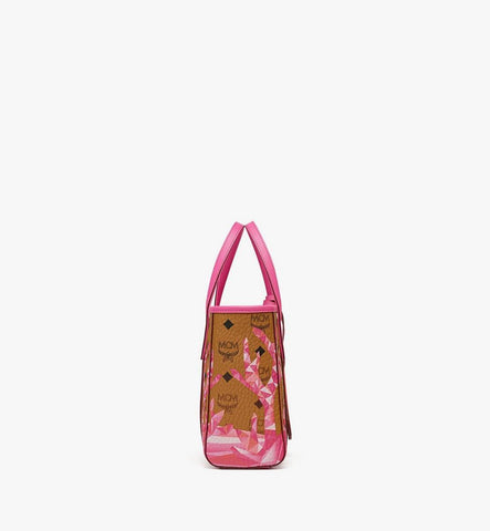 MWPFSMT01Q1001-Toni Top-Zip Shopper in Cubic Coral Visetos|SANGRIA SUNSET
