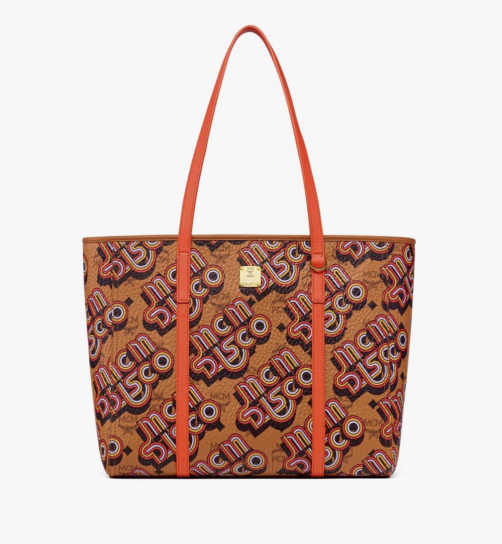 MWPGAMT01CO001-Toni Top-Zip Shopper in Disco Visetos|Cognac