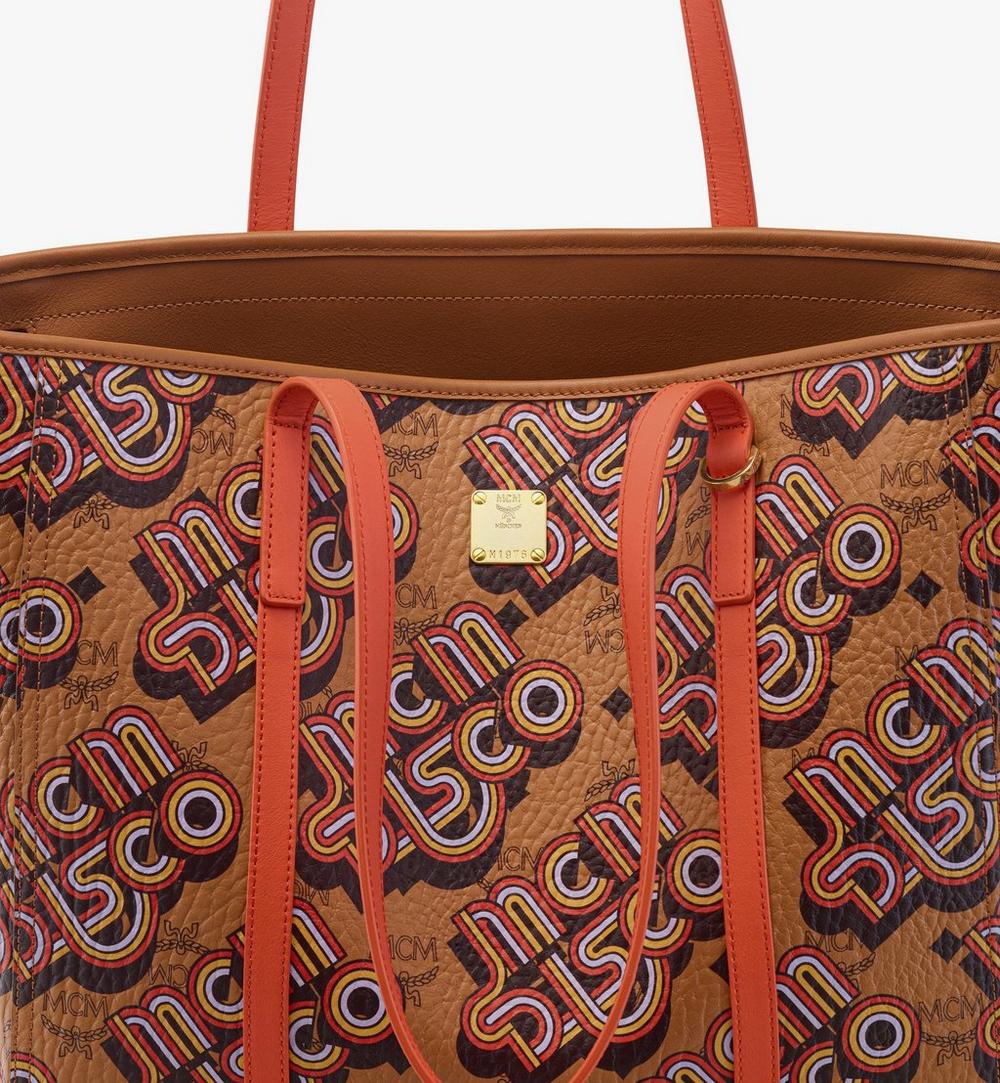 MWPGAMT01CO001-Toni Top-Zip Shopper in Disco Visetos|Cognac