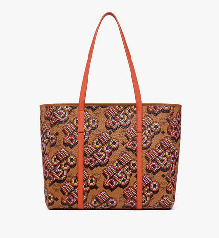 MWPGAMT01CO001-Toni Top-Zip Shopper in Disco Visetos|Cognac