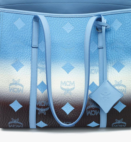 MWPGSMT12L8001-Toni Top-Zip Shopper in Gradation Visetos|DELLA ROBBIA BLUE