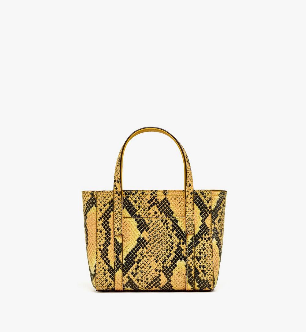 Toni Top-Zip Shopper in Python Print Coronet OLD GOLD X-Mini
