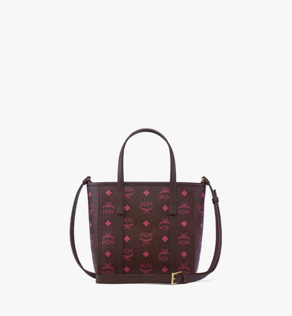 MWPGSMT024B001-Toni Top-Zip Shopper in Visetos|Cinnamon