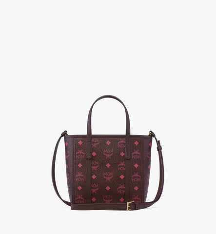 MWPGSMT024B001-Toni Top-Zip Shopper in Visetos|Cinnamon