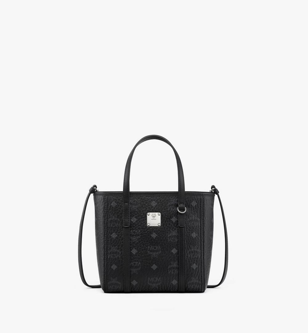 MWPGSMT02BK001-Toni Top-Zip Shopper in Visetos|Black