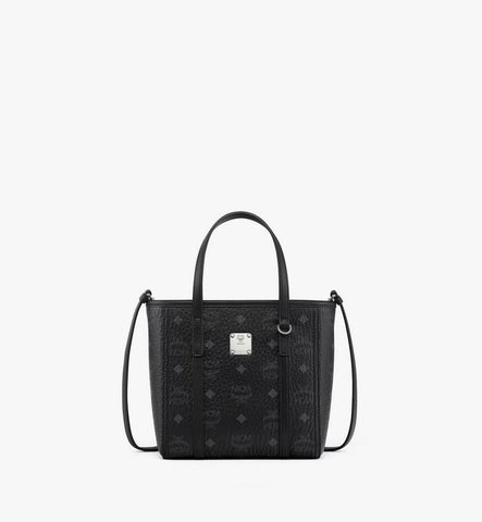 MWPGSMT02BK001-Toni Top-Zip Shopper in Visetos|Black