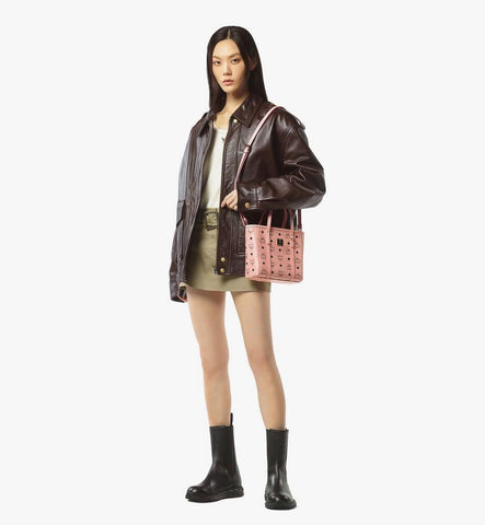 MWPFSMT06PZ001-Toni Top-Zip Shopper in Visetos|SOFT PINK