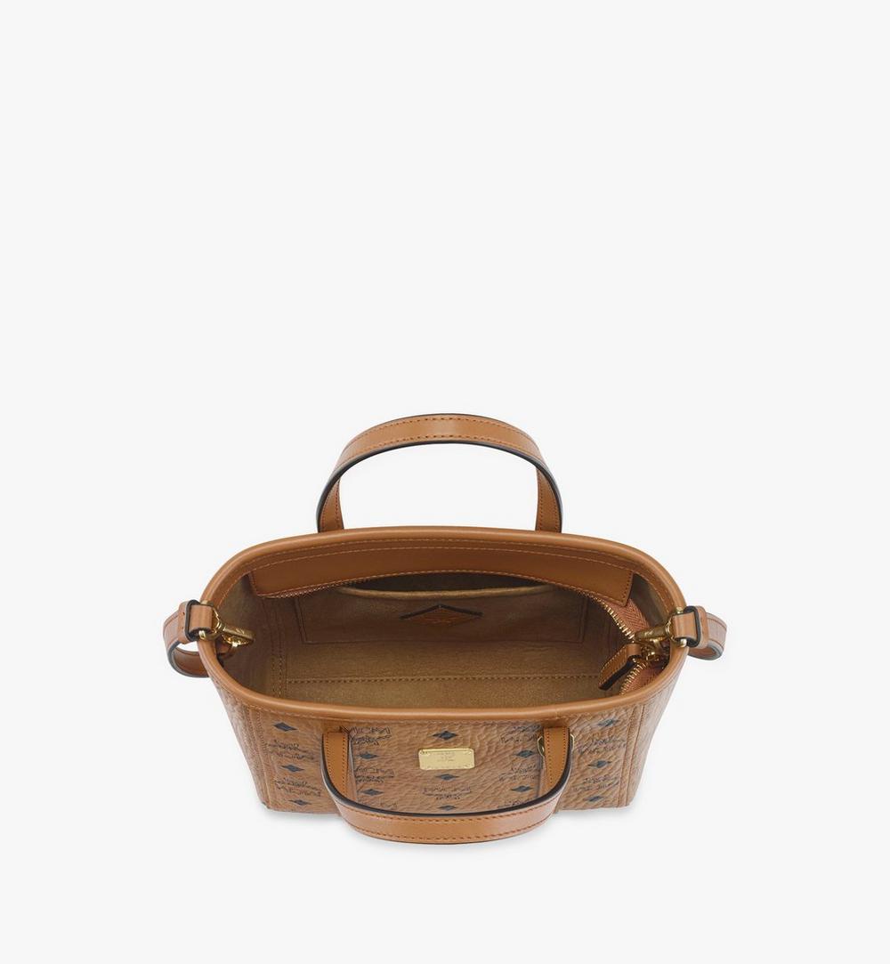 MWPGSMT02CO001-Toni Top-Zip Shopper in Visetos|Cognac