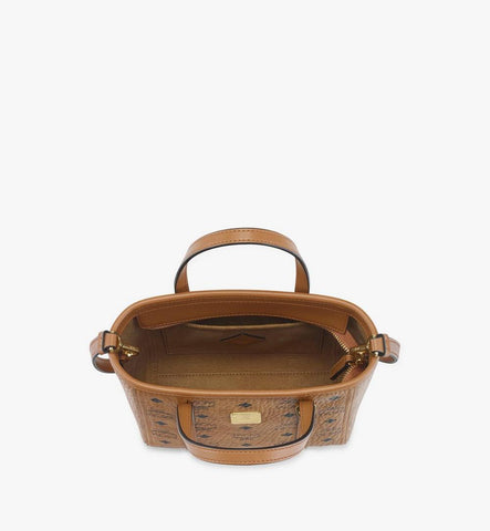 MWPGSMT02CO001-Toni Top-Zip Shopper in Visetos|Cognac