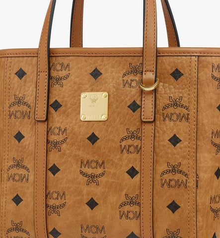 MWPGSMT02CO001-Toni Top-Zip Shopper in Visetos|Cognac
