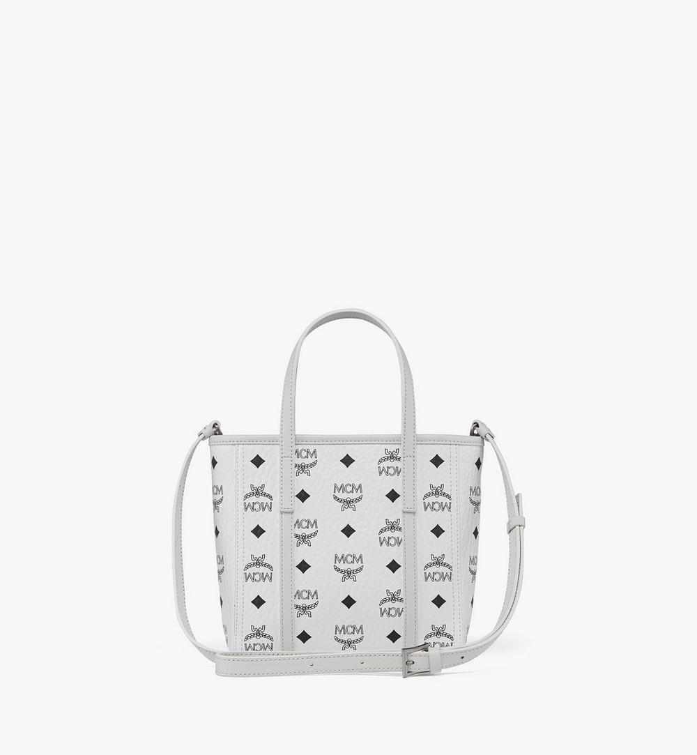 MWPGSMT02WT001-Toni Top-Zip Shopper in Visetos|White