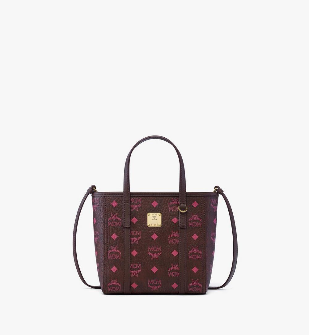 MWPGSMT024B001-Toni Top-Zip Shopper in Visetos|Cinnamon