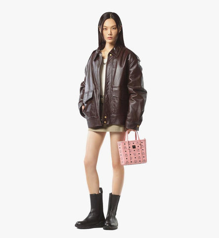 MWPFSMT06PZ001-Toni Top-Zip Shopper in Visetos|SOFT PINK