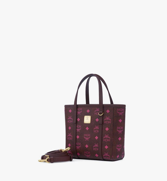 MWPGSMT024B001-Toni Top-Zip Shopper in Visetos|Cinnamon