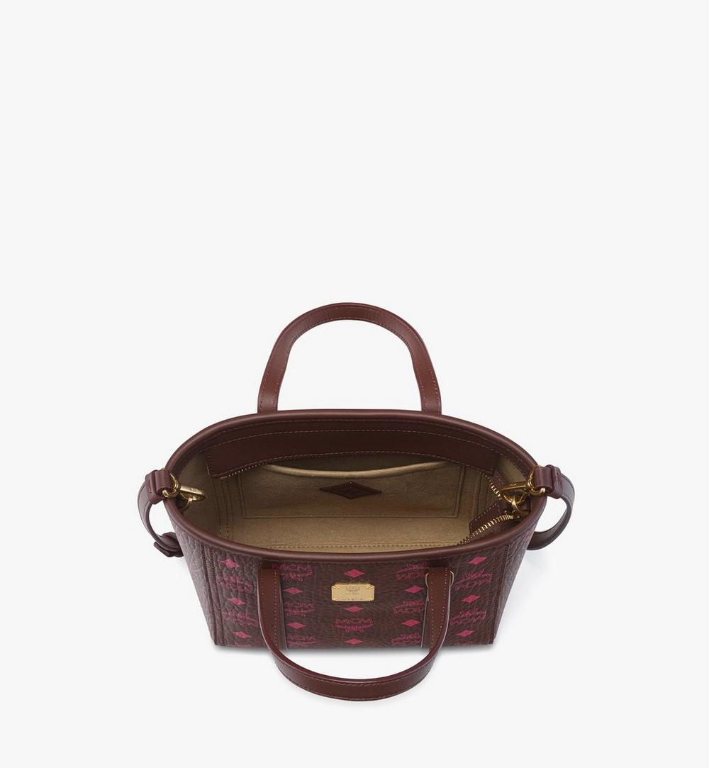 MWPGSMT024B001-Toni Top-Zip Shopper in Visetos|Cinnamon