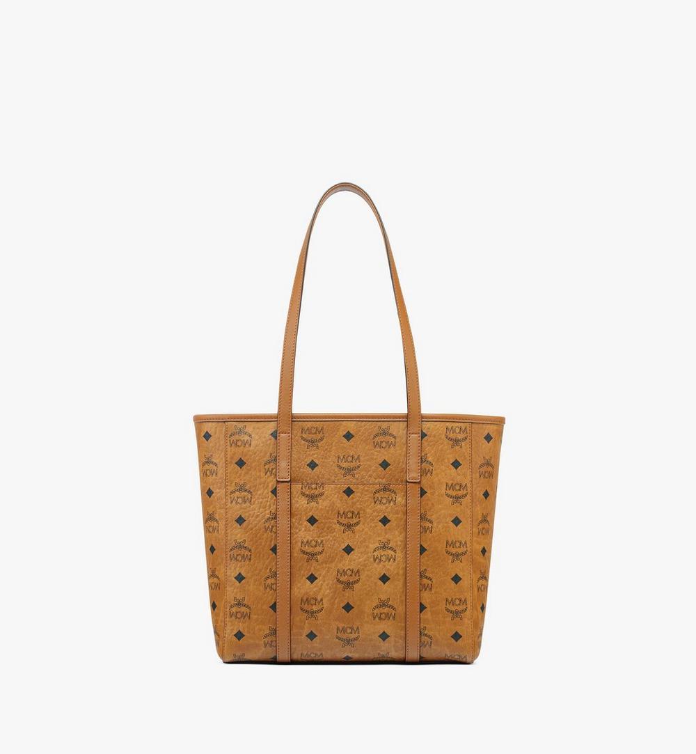Toni Top-Zip Shopper in Visetos COGNAC Small - Main Image