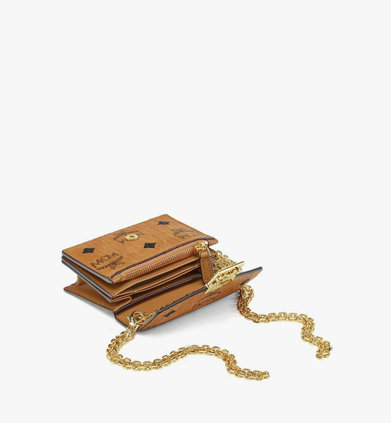 Tracy Chain Card Wallet In Visetos image 2