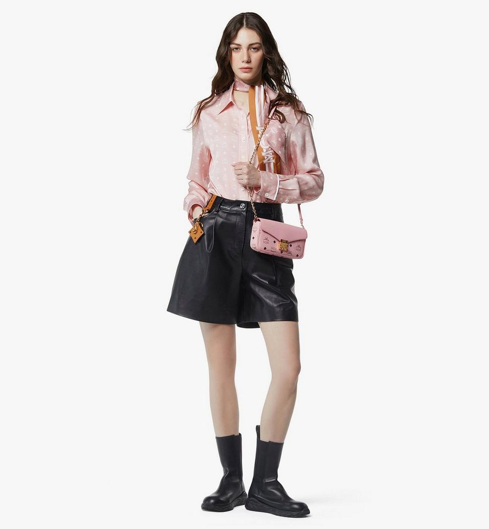 MWRGAXT01PZ001-Tracy Crossbody in Visetos Leather Mix|Soft Pink