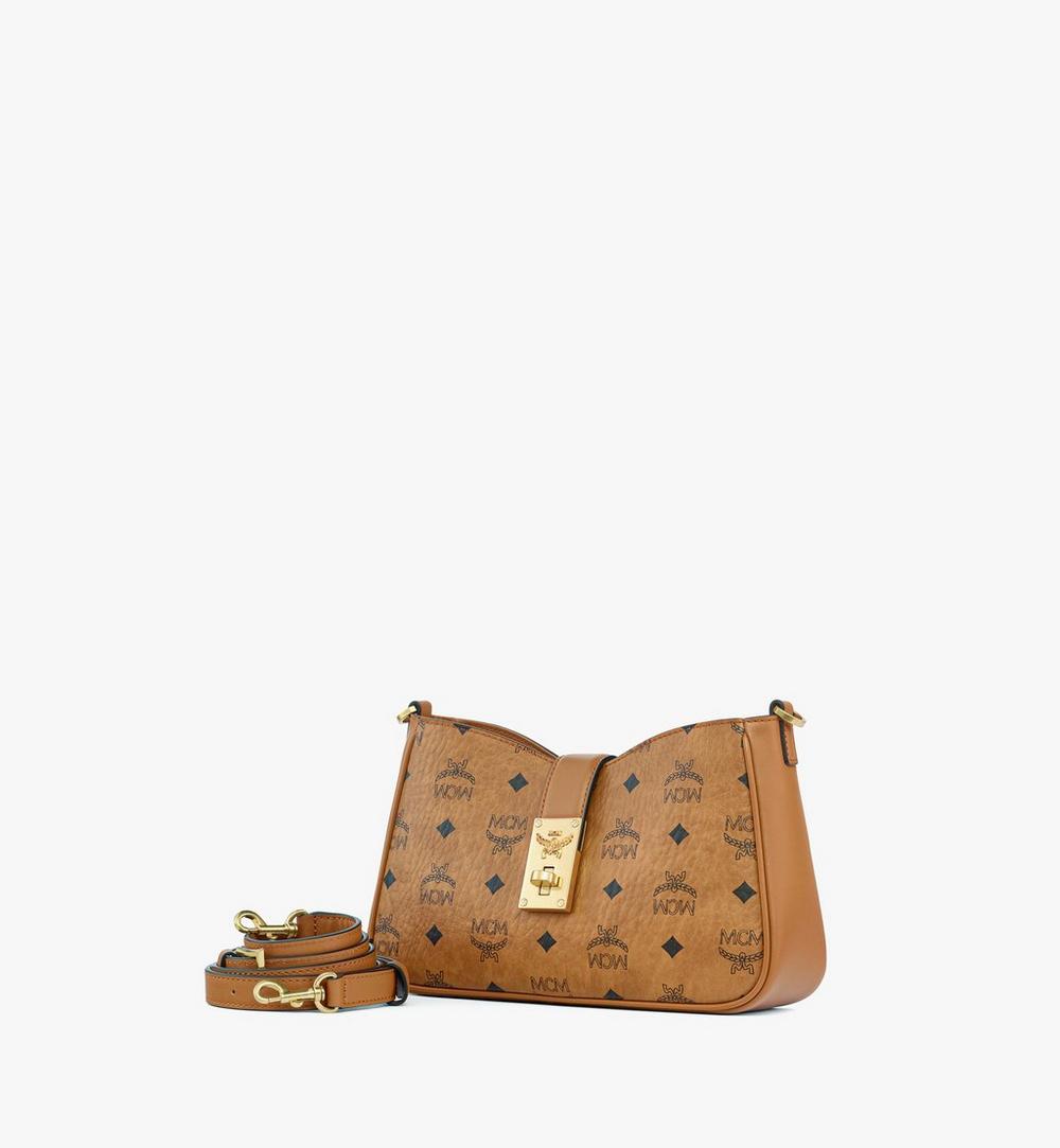 MWSGAXT03CO001-Tracy Shoulder Bag in Visetos|Cognac