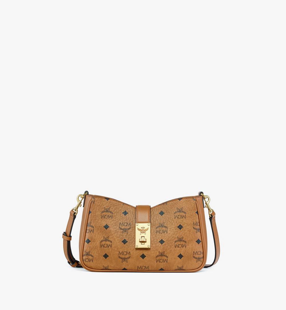 MWSGAXT03CO001-Tracy Shoulder Bag in Visetos|Cognac