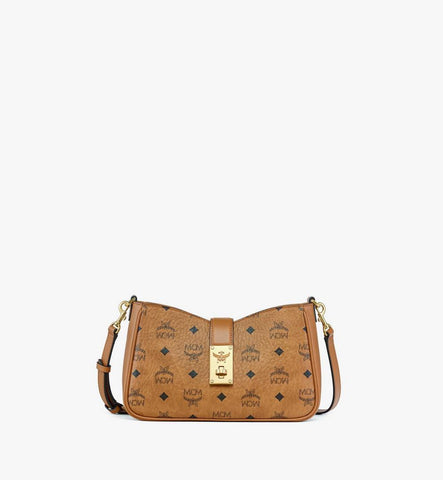 MWSGAXT03CO001-Tracy Shoulder Bag in Visetos|Cognac